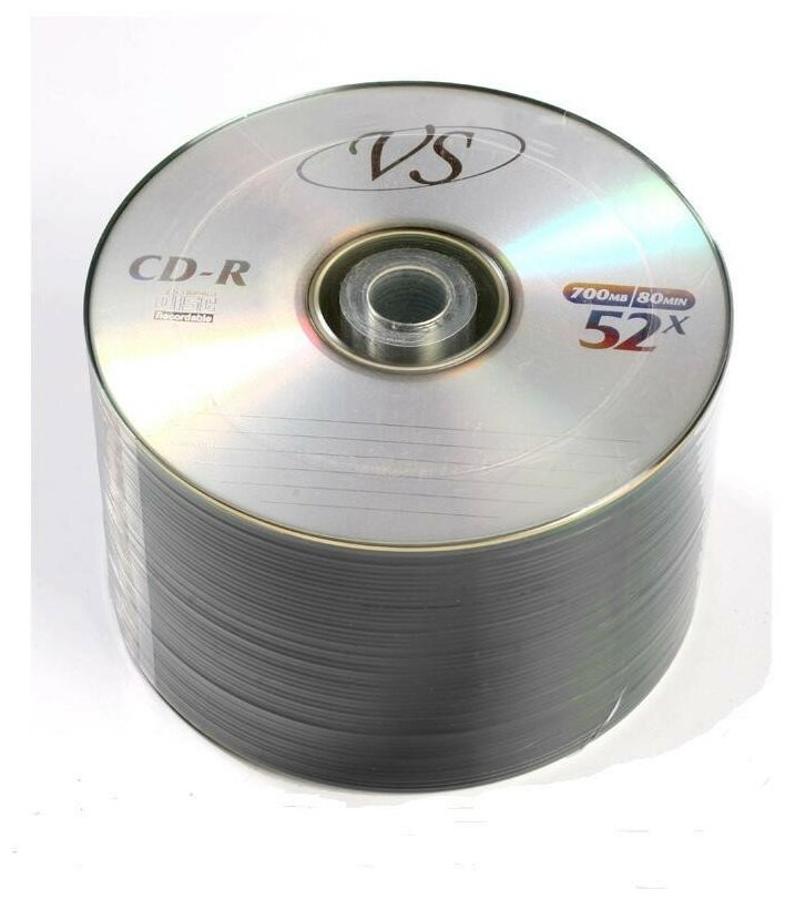 Носители информации CD-R, 52x, VS, Bulk/50, VSCDRB5003