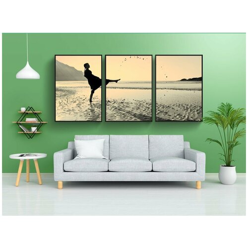 фото Набор модулных постеров для интерьера "океан, море, пляж" 60x90 см. в тубусе, без рамки lotsprints