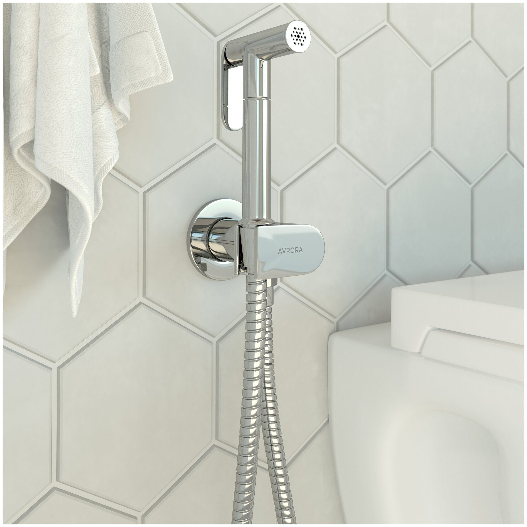 Гигиенический душ со смесителем Avrora Soft с прогрессивным картриджем - фотография № 3