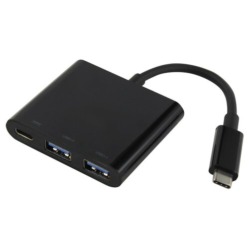 Хаб USB Akasa Type-C - Power Delivery Adapter / 2x USB 3.0 AK-CBCA08-15BK кабель удлинитель akasa usb 3 0 1 5 м ak cbub02 15bk