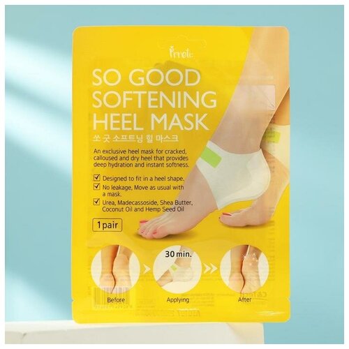 Prreti Маска для пяток Prreti Heel Mask смягчающая с маслом ши, 1 пара