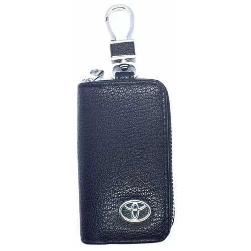Ключница Mashinokom, тиснение, Toyota, черный брелок для ключей автомобиля ключница toyota