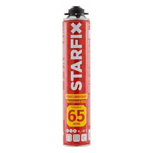 Пена монтажная профессиональная всесезонная STARFIX Foam Pro 65 850мл Выход пены до 65 литров SM-87465-1 1110₽