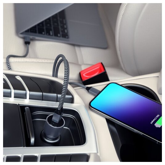 Автомобильное зарядное устройство Satechi 40W Dual USB-C Car Charger, 2xUSB Type-C (PD), Серый ST-U2C40CCM - фото №5