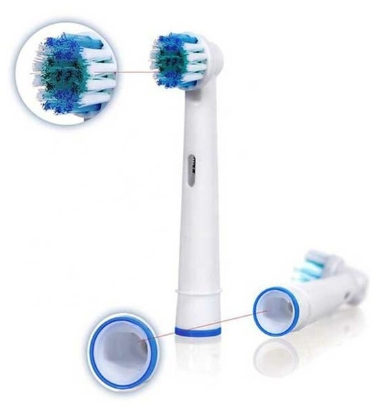 Насадки совместимы с OralB SB-17A на зубные щетки Braun (Браун) 4 шт - фотография № 5