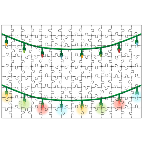 фото Магнитный пазл 27x18см."рождественские огни, светодиодные фонари, освещение" на холодильник lotsprints