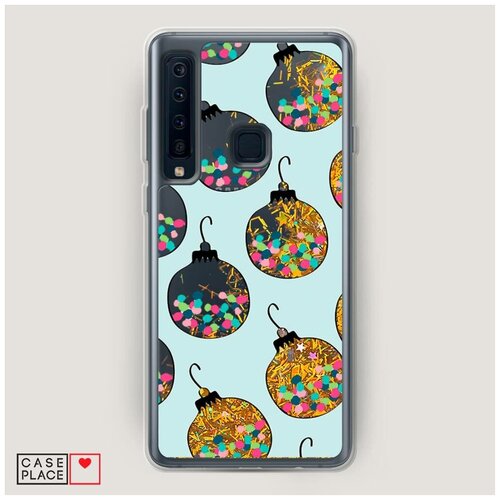 фото Чехол жидкий с блестками samsung galaxy a9 2018 шарики с конфетти case place