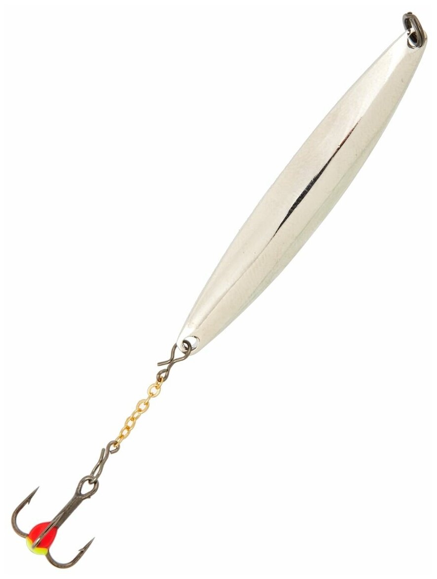 Блесна вертикальная зимняя Lucky John "Nail Blade" с цепочкой и тройником 65 мм/S
