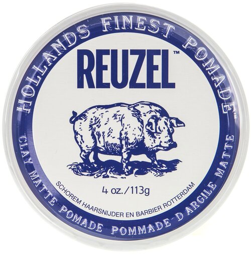 REUZEL глина Hollands Finest Pomade clay matte, средняя фиксация, 35 мл, 35 г