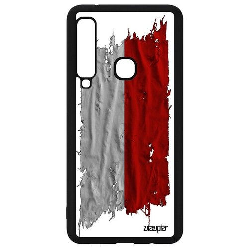 фото Защитный чехол на телефон // galaxy a9 2018 // "флаг польши на ткани" стиль государственный, utaupia, белый
