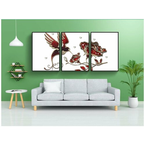 фото Набор модулных постеров для интерьера "драгоценность, ювелирные изделия, драгоценные камни" 60x90 см. в тубусе, без рамки lotsprints