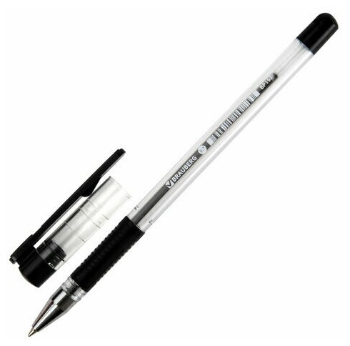 Ручка шариковая с грипом BRAUBERG "X-Writer", черная, узел 0,7 мм, линия письма 0,35 мм, 142404