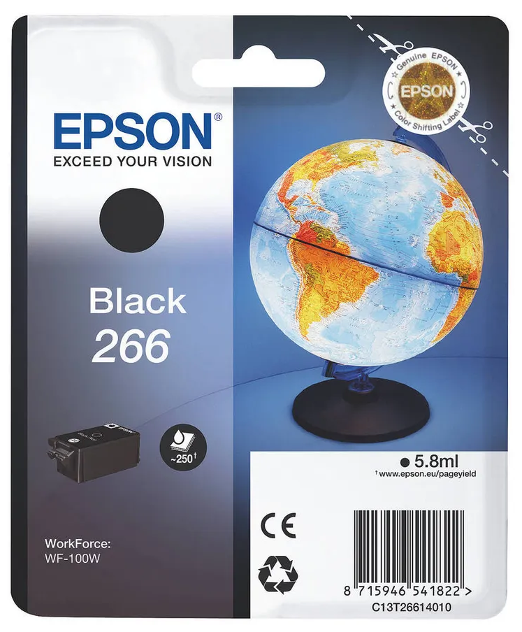 Картридж Epson C13T26614010 WorkForce WF-100W Черный
