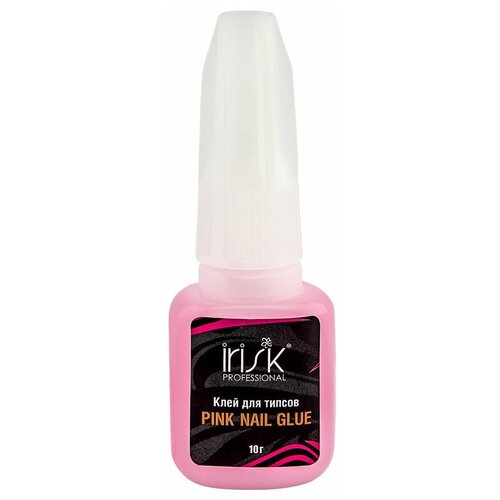 Irisk, Pink Nail Glue - клей для типсов, 10 г клей с носиком clear nail glue м801 06 irisk 3 г