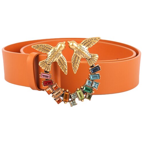 фото Ремень, pinko, артикул: 1h2104y7wsl58q, цвет: коричневый, размер: m (ширина 4 см)