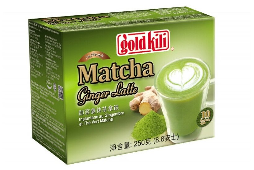 Чай Gold Kili Имбирный напиток латте Матча, быстрорастворимый, 10саше/ув - фотография № 1