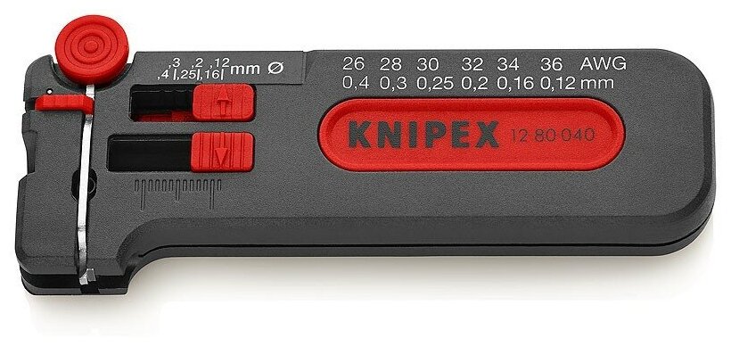 Съемник изоляции модель Mini KNIPEX 12 80 040 SB KN-1280040SB