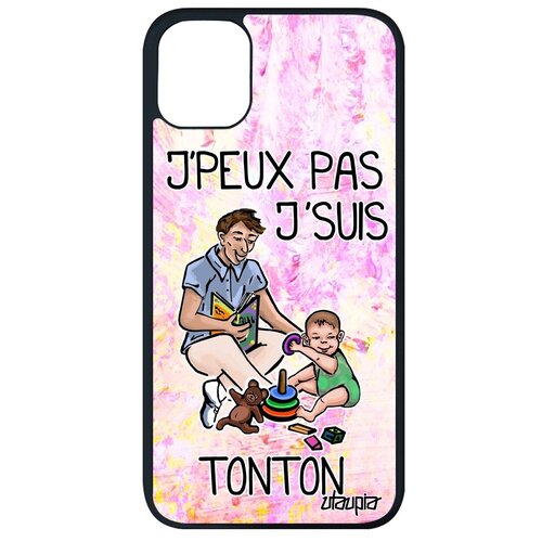 фото Противоударный чехол на смартфон // iphone 11 pro max // "не могу - стал дядей!" шутка карикатура, utaupia, светло- розовый
