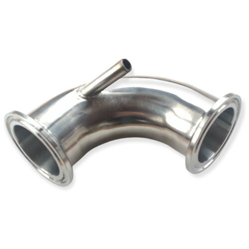 Отвод 90 градусов с гильзой под термометр кламп 15 дюйма 110400₽