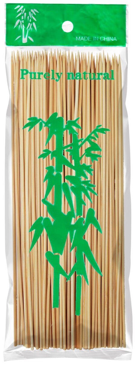 Шпажки-шампуры деревянные (бамбуковые) для шашлыка 90шт. 25см.