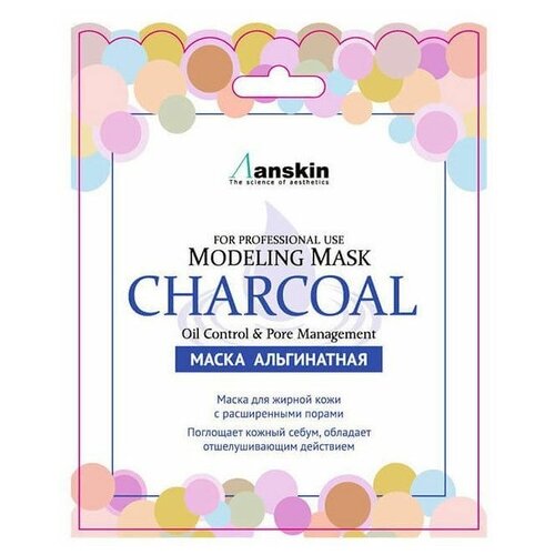 Маска для лица, 25гр, Charcoal Modeling Mask Refill, Anskin, 2000763422215