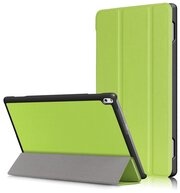 Чехол-обложка MyPads для Lenovo Tab 4 10 Plus TB-X704L/F тонкий умный кожаный на пластиковой основе с трансформацией в подставку зеленый