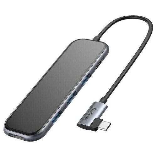 USB-концентратор Baseus Multi-functional HUB (Type-C to 3xUSB3.0+HD4K+PD), серый