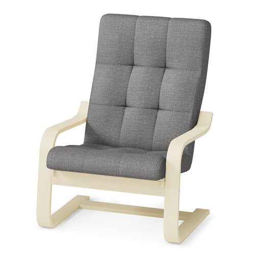 Кресло для отдыха Pragma Okhta с регулируемой спинкой, обивка: текстиль, бежевый/серый