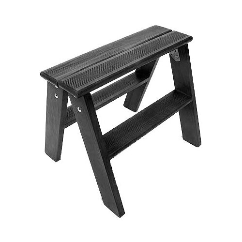 Стремянка деревянная жако двусторонняя 2 ступени, черный