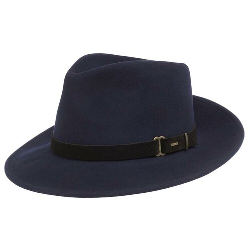 фото Шляпа федора bailey, шерсть, утепленная, размер 59, синий
