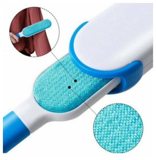 Щетка для удаления шерсти животных и волос с одежды и мебели Reusable Pet Fur Remover with Self-Cleaning Base - фотография № 9