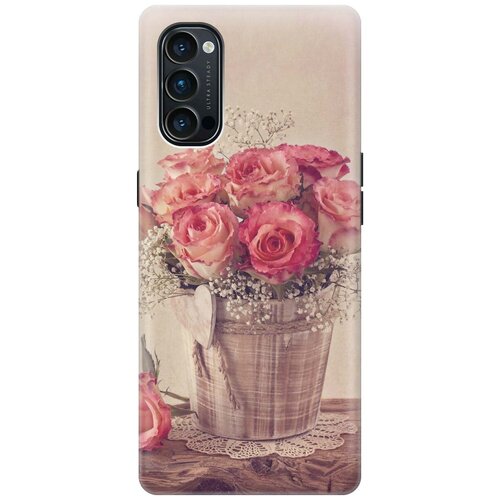 фото Re:pa чехол - накладка artcolor для oppo reno4 с принтом "винтажные розы"
