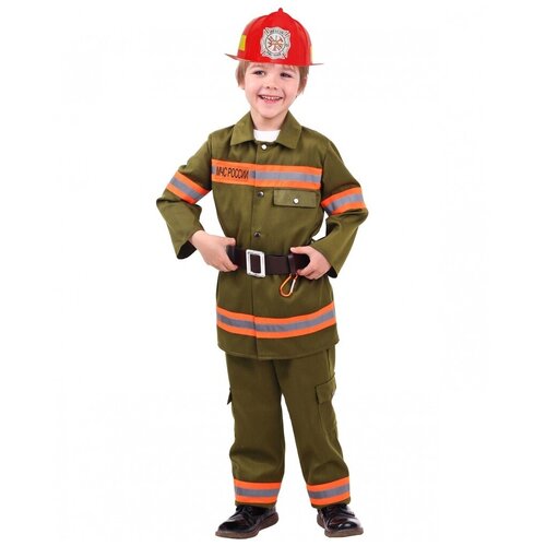 Купить Детский костюм Пожарный (11073), 128 см., пуговка, Карнавальные костюмы
