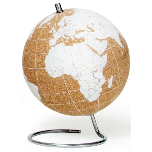 Глобус SUCK UK Cork Globe, белый, 14 см