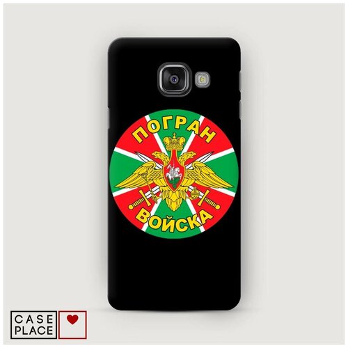 фото Чехол пластиковый samsung galaxy a7 2016 пограничные войска черный case place