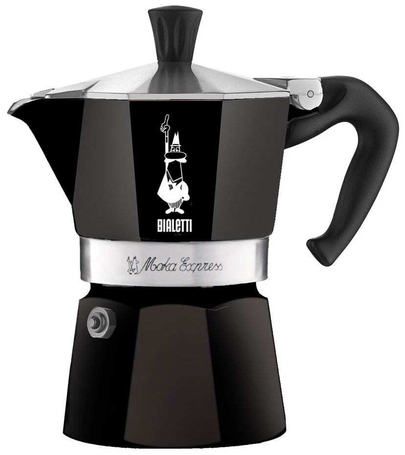 Кофеварка Bialetti Moka Express Color (120 мл) черный — купить в интернет-магазине по низкой цене на Яндекс Маркете