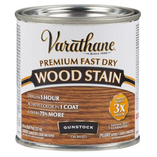 Varathane Premium Fast Dry Wood Stain тонирующее прозрачное масло для дерева (дуб гансток, 0,236 л)