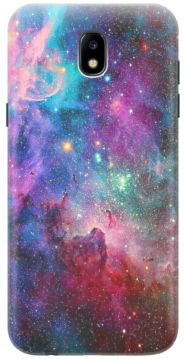 GOSSO Ультратонкий силиконовый чехол-накладка для Samsung Galaxy J5 (2017) с принтом "Волшебный космос"
