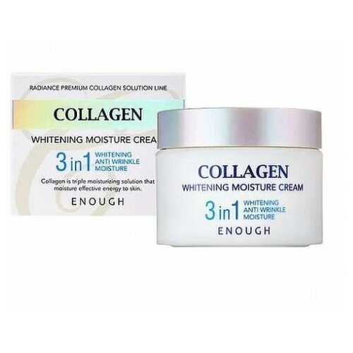 Осветляющий крем с коллагеном 3 в 1 Collagen Whitening Moisture Cream 3 In 1, ENOUGH, 8809480652165