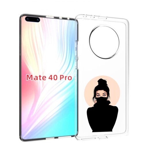 Чехол MyPads девушка-в-свитере женский для Huawei Mate 40 Pro (NOH-NX9) задняя-панель-накладка-бампер