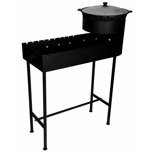 Мангал 90см с печкой под казан 8/10 л.