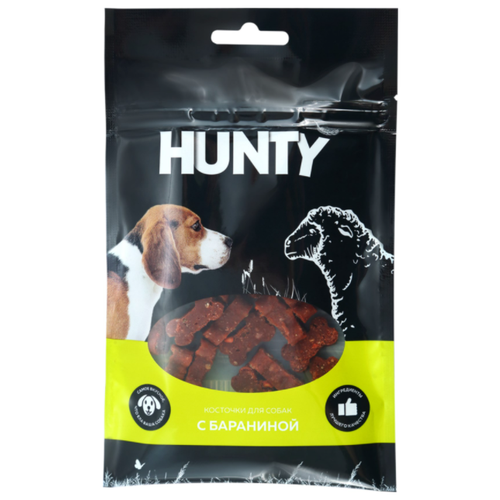 Лакомство для собак Hunty Косточки мясные с бараниной, 70 г бад для опорно двигательного аппарата littoral кальцемид кальций йод витамин d3 90 шт