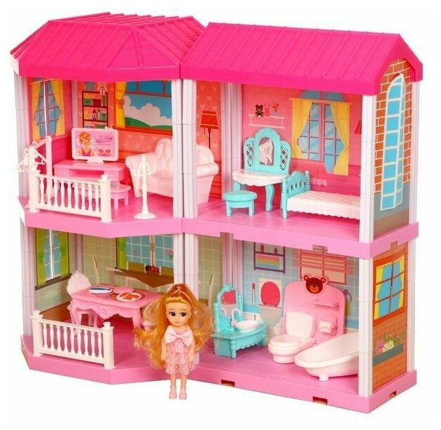 Дом для кукол "Таунхаус" с куклой, с аксессуарами 5043253