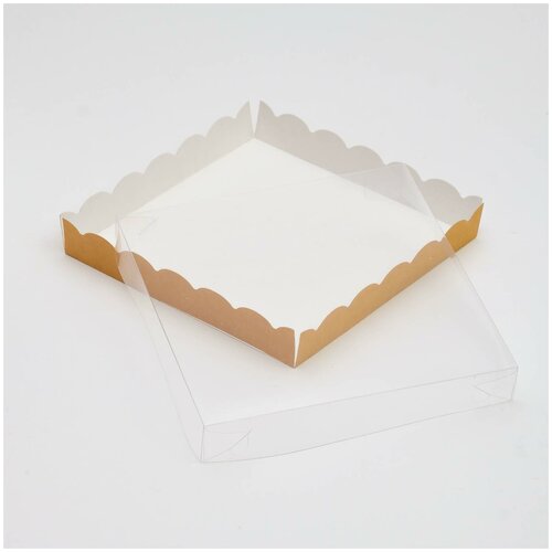 фото Коробочка для печенья, крафт, 20 x 20 x 3 см, набор 10 шт. сима-ленд