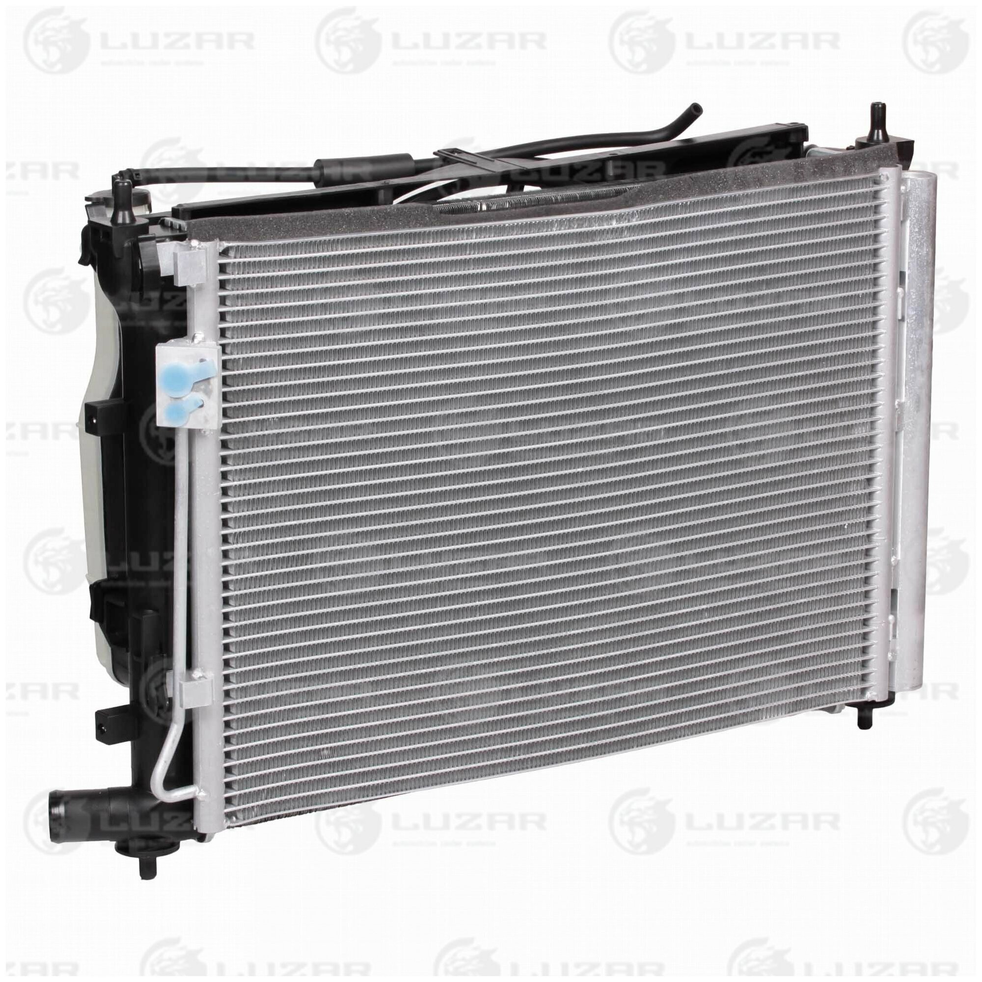 Блок охл. (радиатор+конденсер+вентилятор) для а/м Hyundai Solaris (17-)/Kia Rio (17-) MT (LRK 08L5) LUZAR LRK08L5