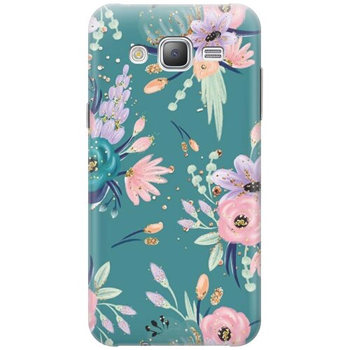 фото Re:pa накладка transparent для samsung galaxy j5 (2015) с принтом "цветы и золотые блестки"
