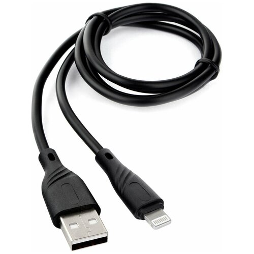 Кабель Cablexpert USB - Lighting (CCB-USB-AMAPO1), 1 м, черный кабель cablexpert usb lighting ccb usb amapo1 1 м черный