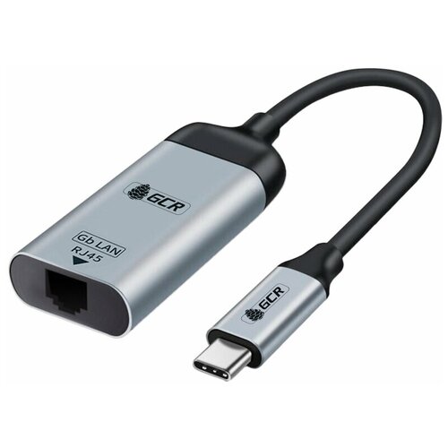 GCR Адаптер-переходник USB Type C > RJ45, M/F переходник адаптер gcr usb f usb type c m gcr uc3af розовый