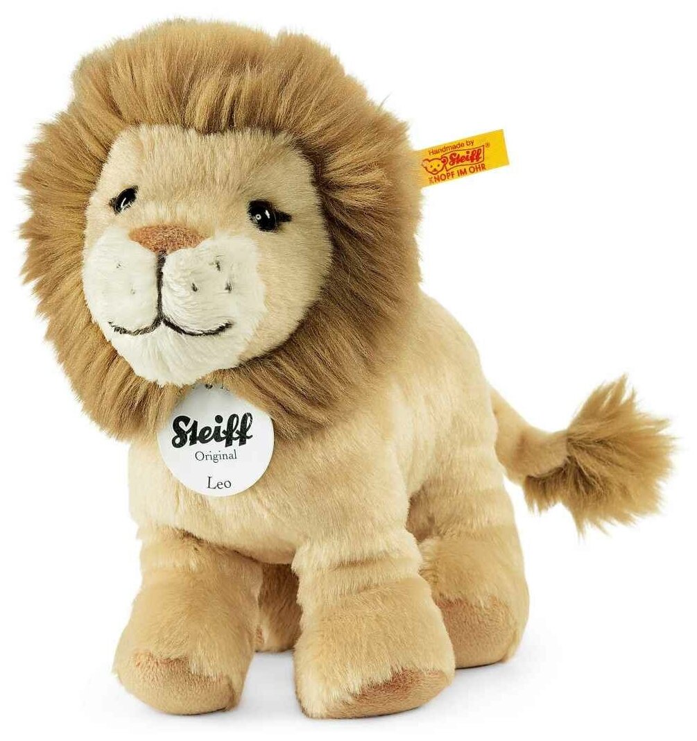 Мягкая игрушка Steiff Leo Lion (Штайф Лев Лео бежевый 16 см)
