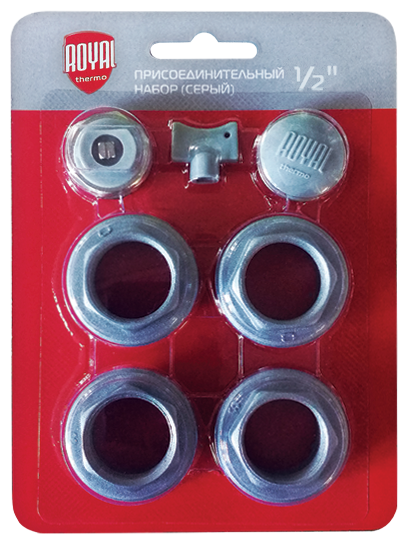 Набор присоединительный Royal Thermo 1/2'' silver